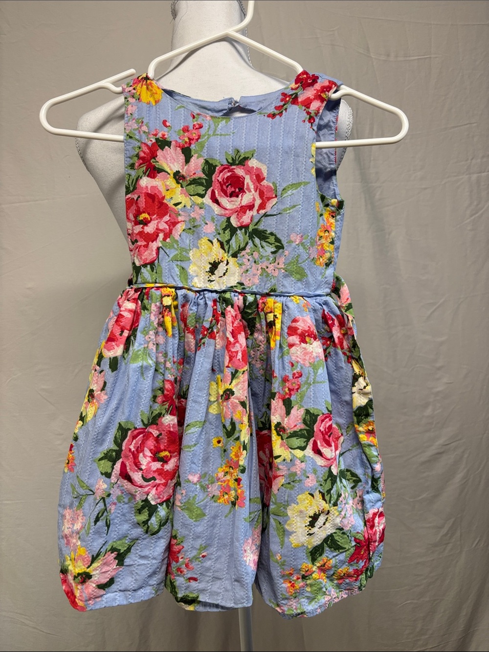 Zunie Floral Lilac Blue Lined Dress